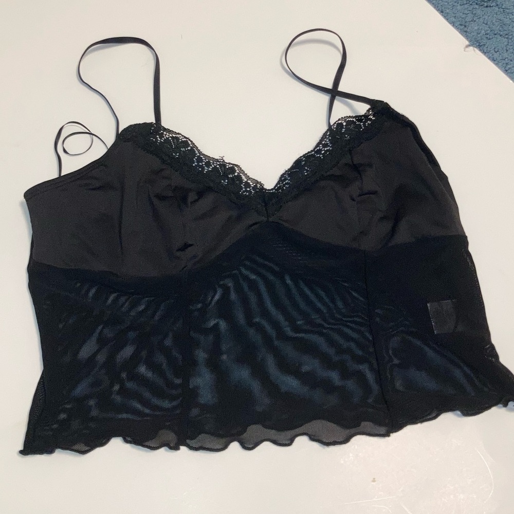 Bear Dance y2k crop top black large